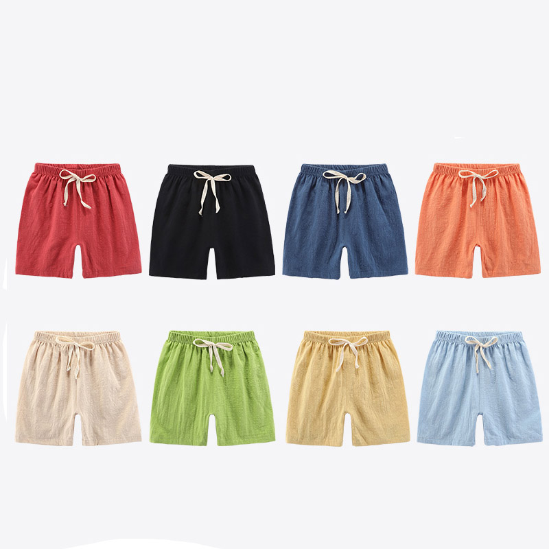 Summer Clothing Teen Girls - 남아용 코튼 리넨 반바지, 10 대