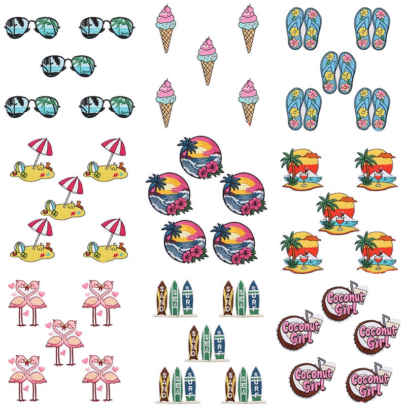Summer Clothing Pictures - 10PCS 여름 해변 웨이브 의류에 수