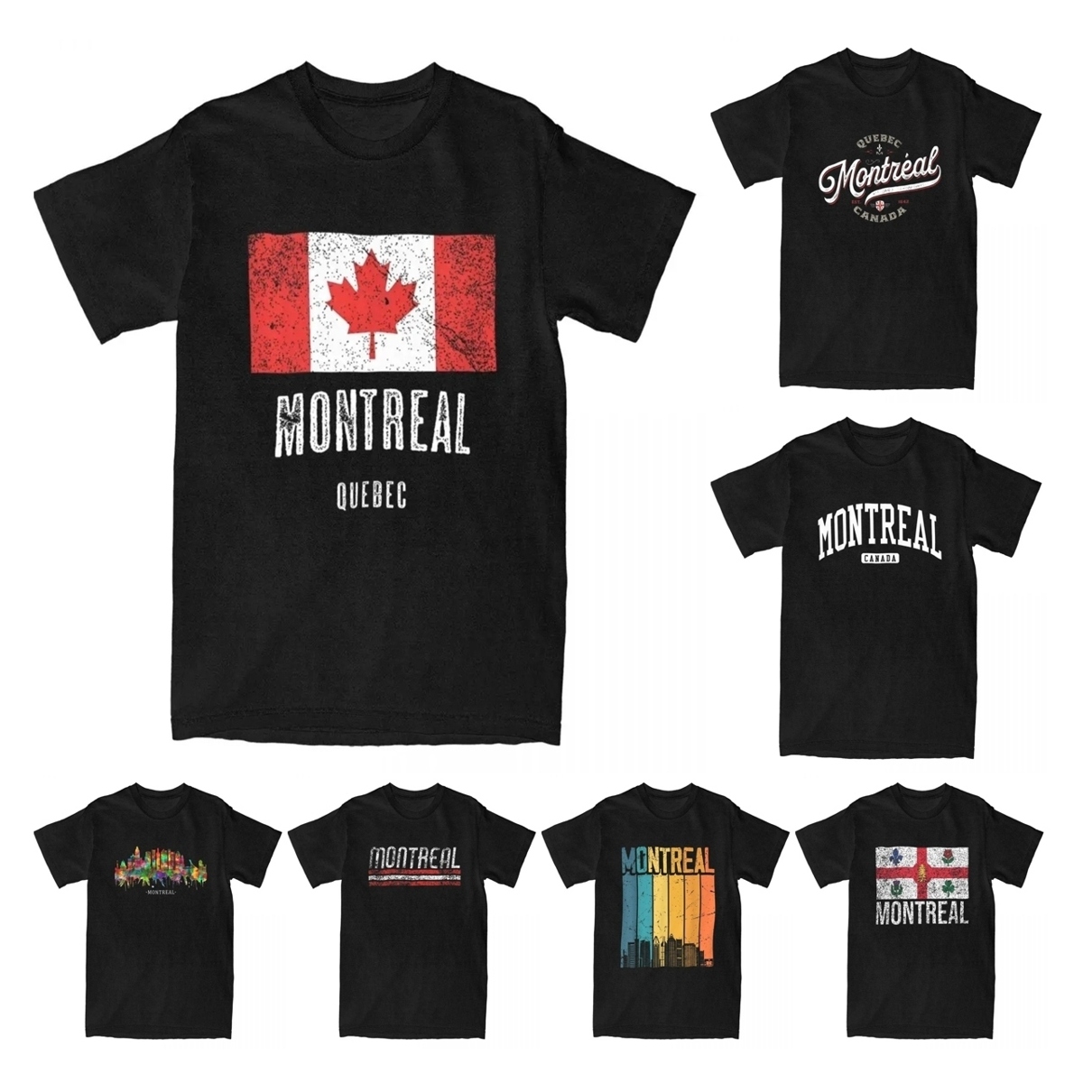 Summer Clothing Canada - 몬트리올 캐나다 국기 노벨티 머치 남성용