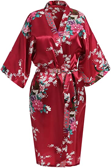 Summer House Clothing - 레이온 가운 여성 잠옷 꽃 홈