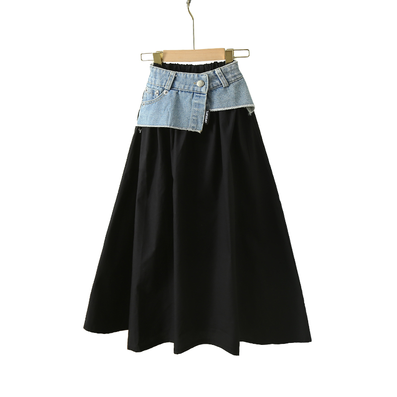 Summer Clothing Teen Girls - 한국어 어린이 긴 패치 워크 데님