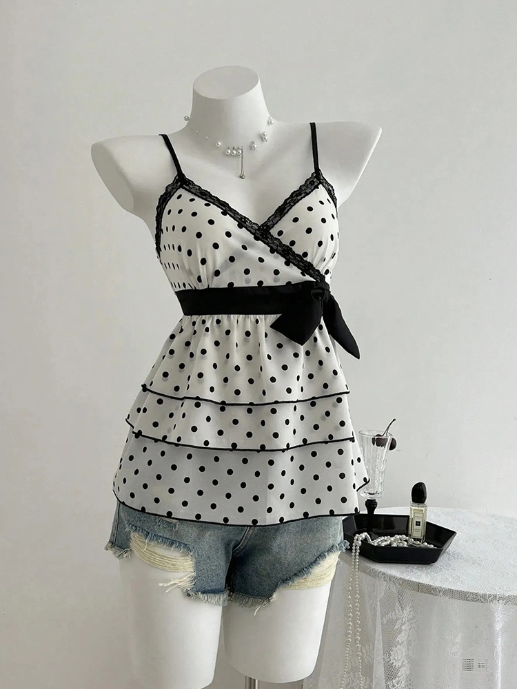 프렌치 스타일 레트로 레이스 패치워크 컬러 블록 보우  - Summer Clothing For 60 Year Old Woman 리뷰 및 가격