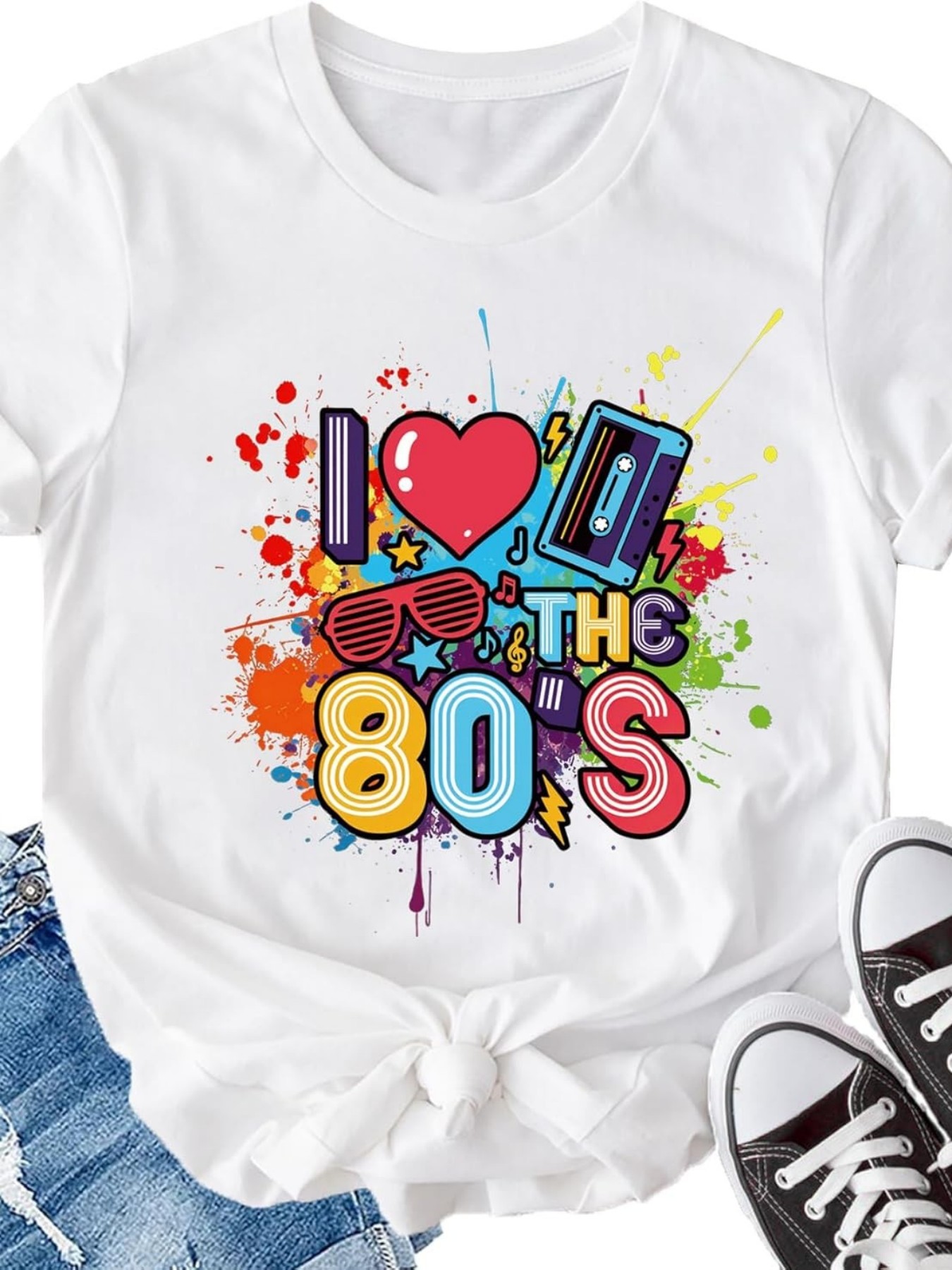 플러스 사이즈 여성용 반팔 티셔츠 I Love The  - Summer Loving Clothing 리뷰 및 가격