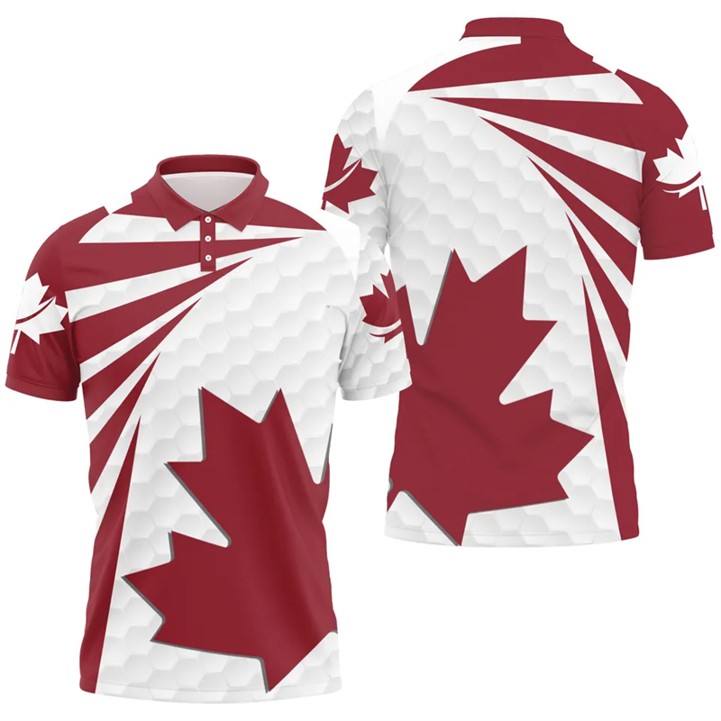 메이플 리프 플래그 폴로 셔츠 남성 의류 캐나다 플래그 - Summer Clothing Canada 리뷰 및 가격