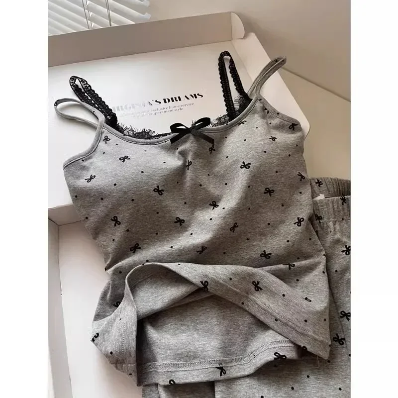 여성 여름 인기 상품 서스펜더 잠옷 홈웨어 세트, 도트 - Summer House Clothing 리뷰 및 가격