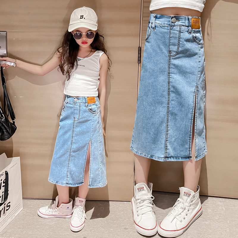 5 6 8 10 12 14 세 십대 소녀 데님 스커트  - Summer Clothing Teen Girls 리뷰 및 가격
