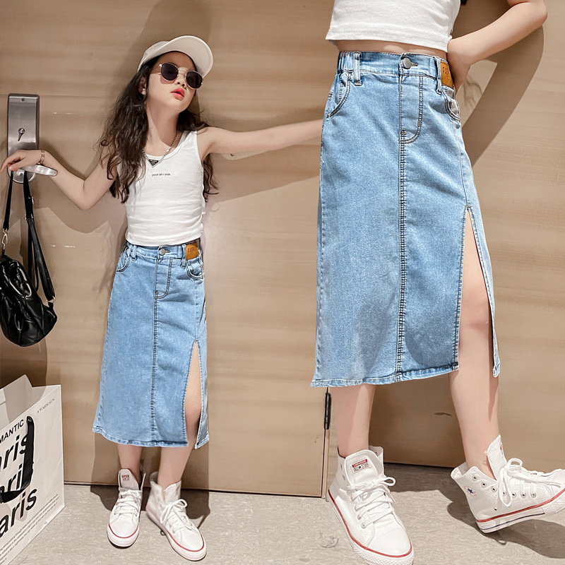 5 6 8 10 12 14 세 십대 소녀 데님 스커트  - Summer Clothing Teen Girls 리뷰 및 가격