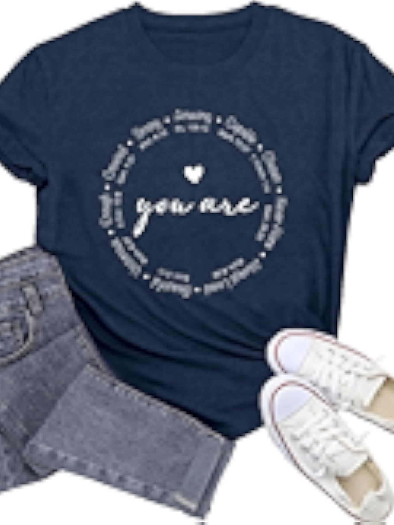 플러스 사이즈 여성용 반팔 티셔츠 You Are Lov - Summer Loving Clothing 리뷰 및 가격