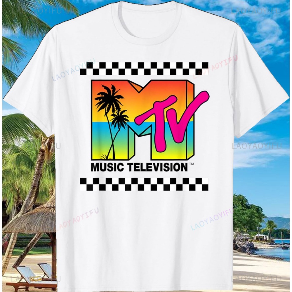 MTV 비치 아일랜드 로고 레트로 그래픽 코튼 티셔츠  - Summer Clothing Logo 리뷰 및 가격