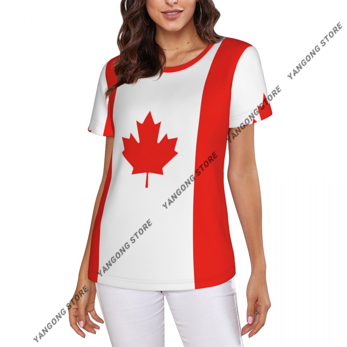 여성 티셔츠 캐나다 캐나다 국기 Tshirt 여성 캐주 - Summer Clothing Canada 리뷰 및 가격