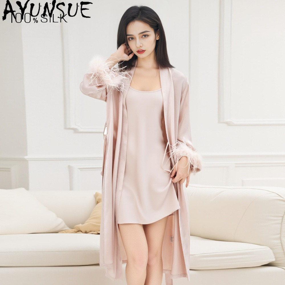 AYUNSUE 100% 리얼 멀버리 실크 로브 여성 나 - Summer House Clothing 리뷰 및 가격