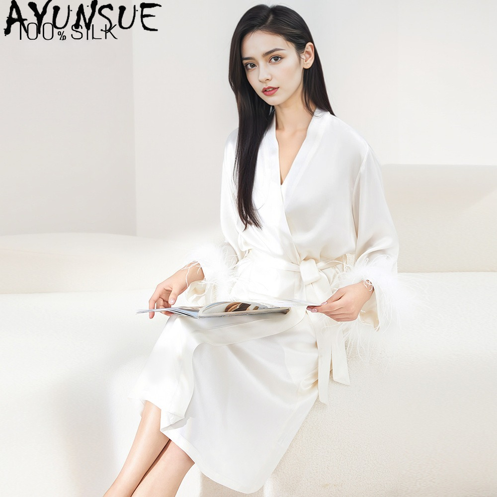 AYUNSUE 100% 리얼 멀버리 실크 로브 여성 나 - Summer House Clothing 리뷰 및 가격