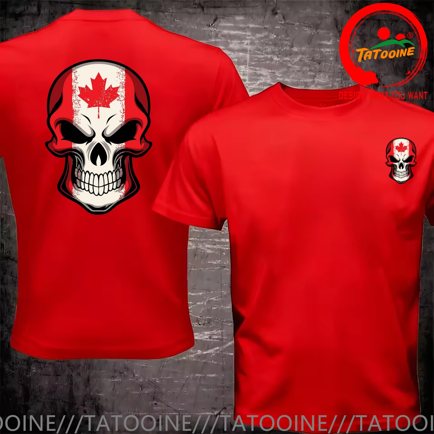 재미있는 디자인 캐나다 국기가 해골에 그려져 있음 SR - Summer Clothing Canada 리뷰 및 가격