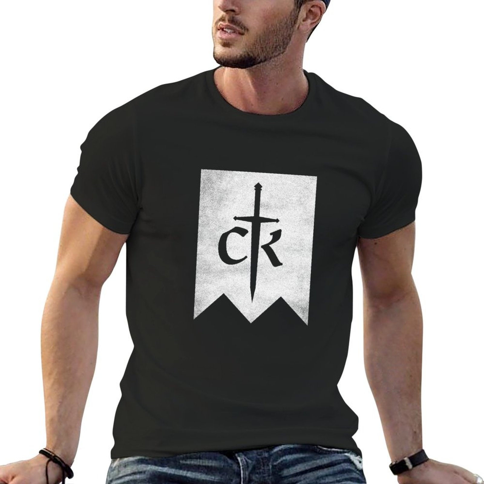 Crusader Kings 3 디스트레스드 로고 티셔츠 - Summer Clothing Logo 리뷰 및 가격