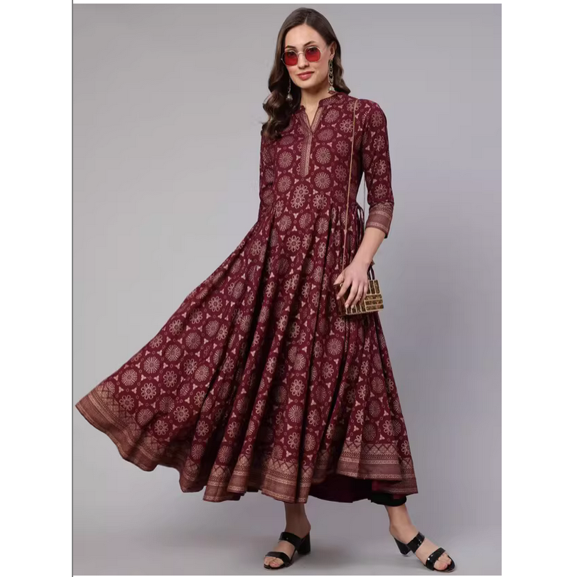봄/여름 컬렉션 인도 전통 스타일 실크 프린트 스탠드  - Summer Clothing India 리뷰 및 가격
