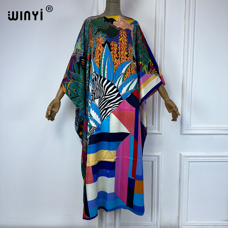 WINYI 신상 고품질 프린트 카프탄 패션 아프리카 의 - Summer Evenings Clothing 리뷰 및 가격