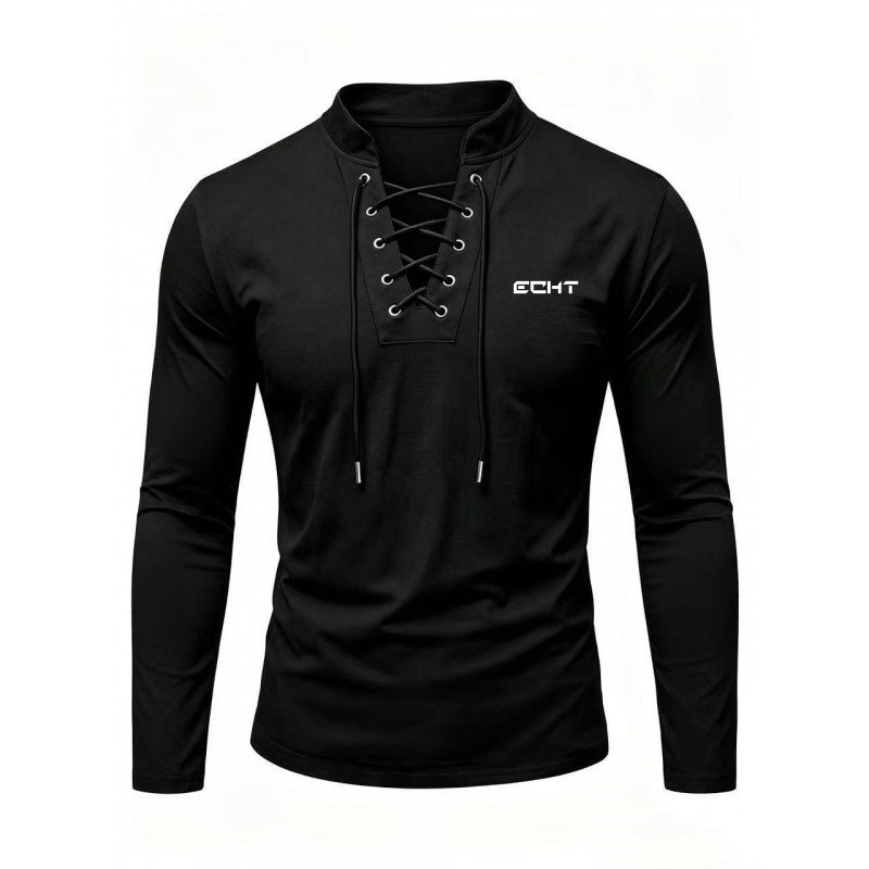 2026년 가을 시즌, 해외 무역용 남성용 레트로 스타 - Tie Front Shirt 리뷰 및 가격