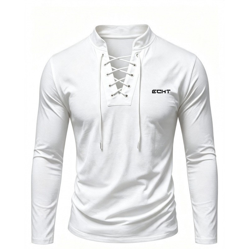 2026년 가을 시즌, 해외 무역용 남성용 레트로 스타 - Tie Front Shirt 리뷰 및 가격
