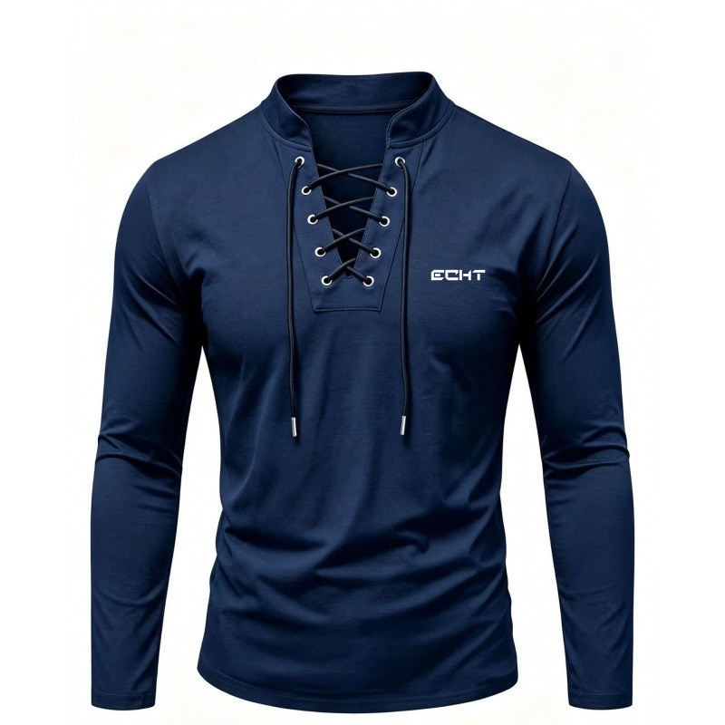 2026년 가을 시즌, 해외 무역용 남성용 레트로 스타 - Tie Front Shirt 리뷰 및 가격