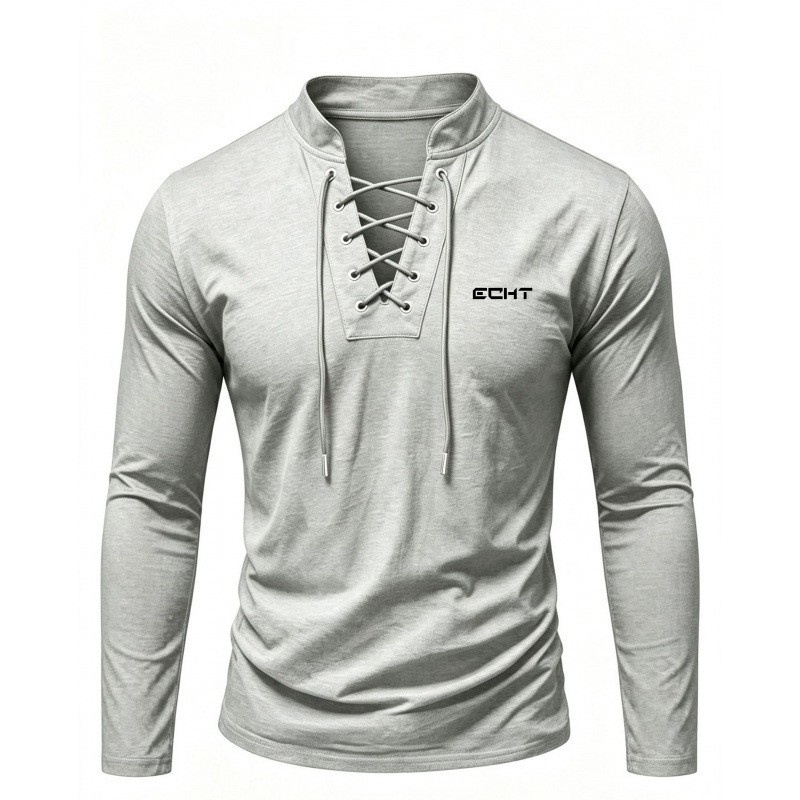 2026년 가을 시즌, 해외 무역용 남성용 레트로 스타 - Tie Front Shirt 리뷰 및 가격