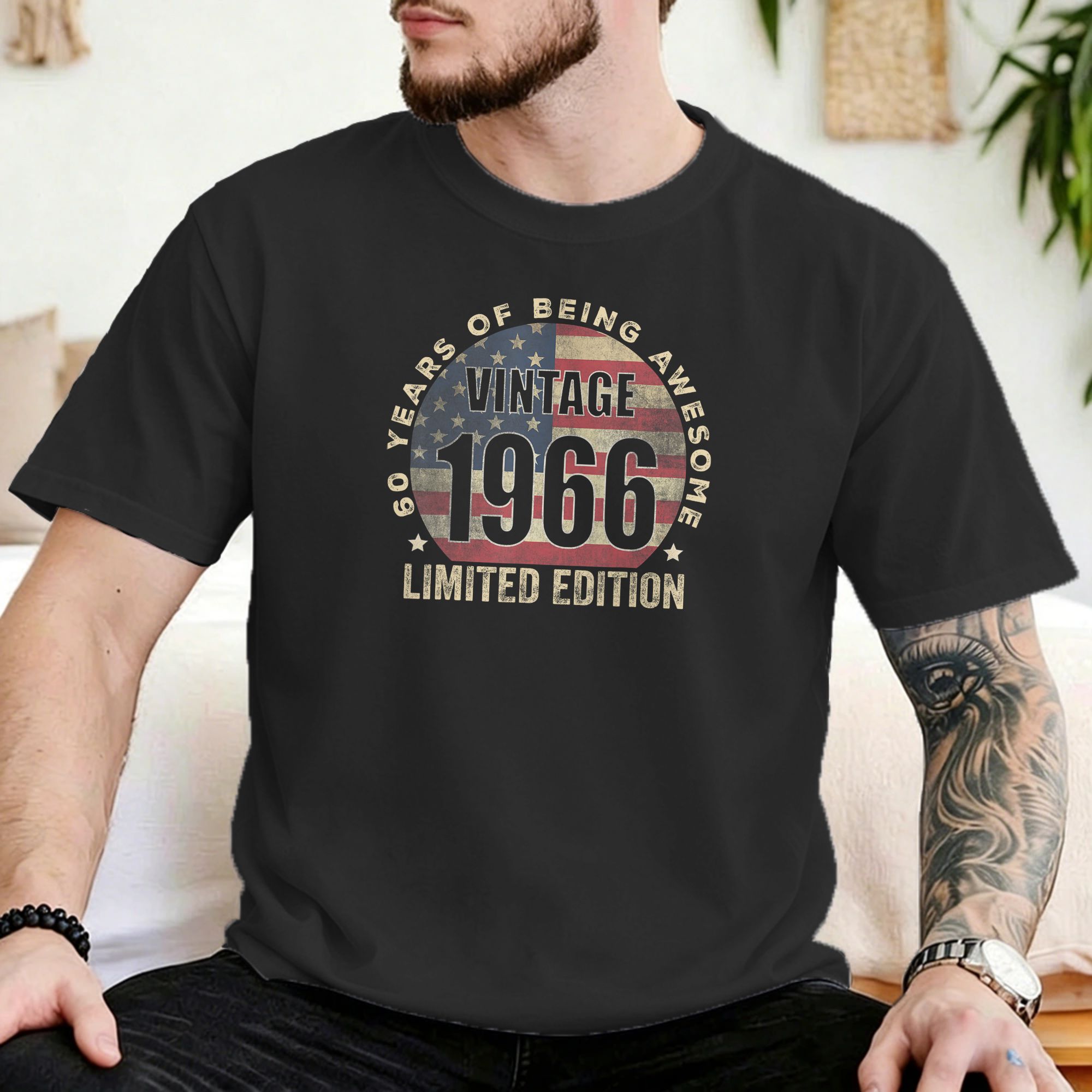 빈티지 1966 60 세 60 번째 생일 티셔츠 남성  - Summer Clothing For 60 Year Old Woman 리뷰 및 가격