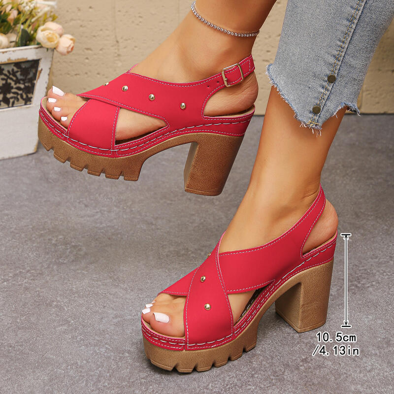 빈티지 슈퍼 하이힐 크로스 스트랩 글래디에이터 샌들 여 - Summer Clothing Offers 리뷰 및 가격