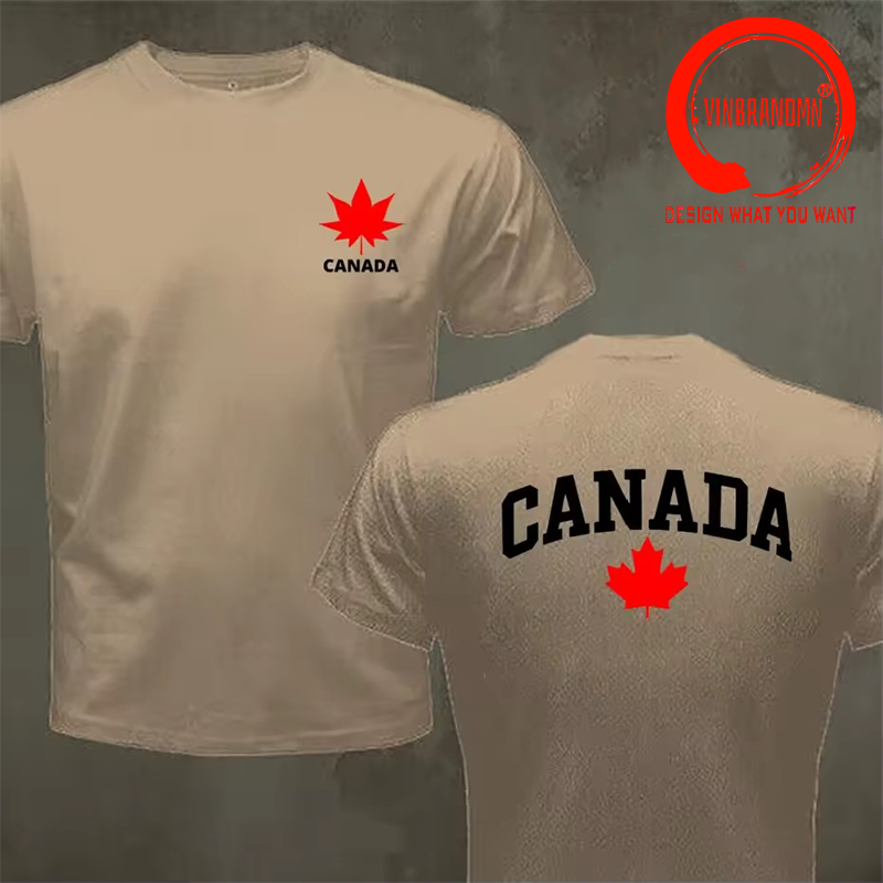 캐나다 레터 프린트 패션 디자인 100% 코튼 티셔츠  - Summer Clothing Canada 리뷰 및 가격
