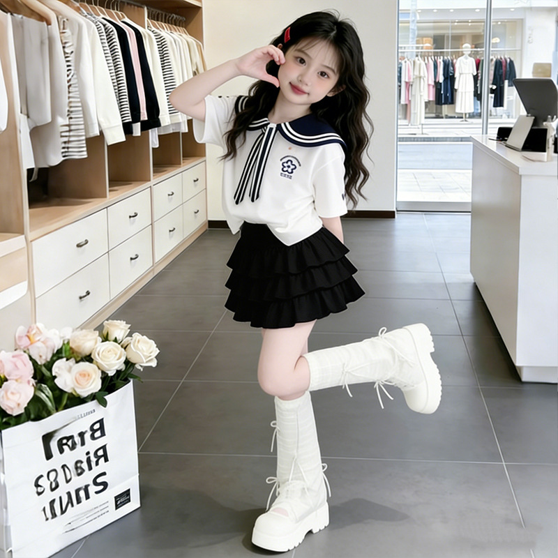 2026 여름 여아 의류 세트 반소매 리본 틴 스트라이 - Summer Clothing Teen Girls 리뷰 및 가격