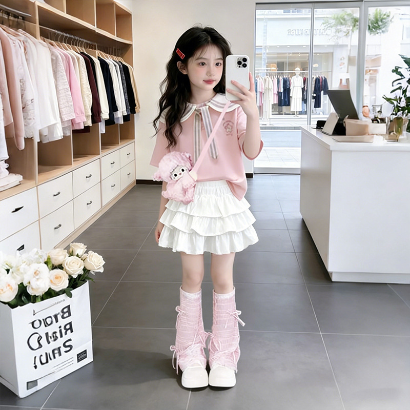 2026 여름 여아 의류 세트 반소매 리본 틴 스트라이 - Summer Clothing Teen Girls 리뷰 및 가격