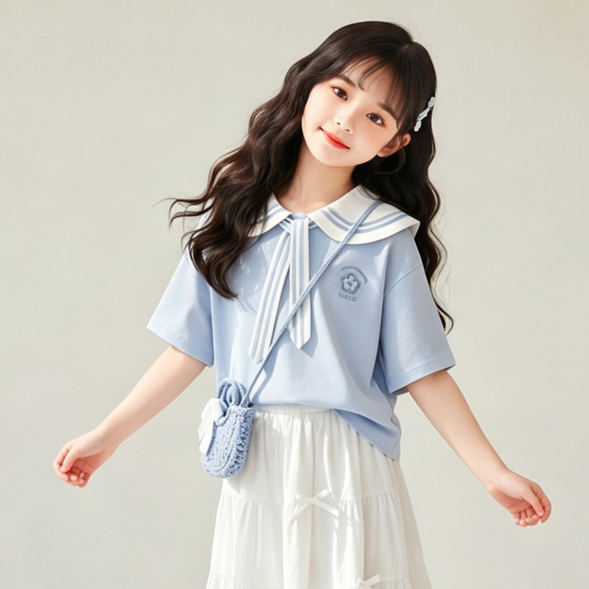 2026 여름 여아 의류 세트 반소매 리본 틴 스트라이 - Summer Clothing Teen Girls 리뷰 및 가격